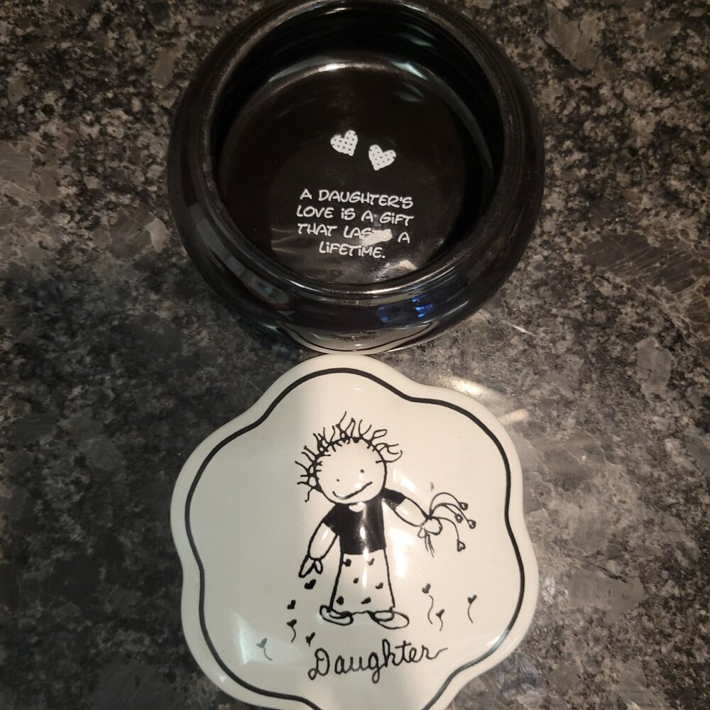 Handcrafted Ceramic Daughter Keepsake Trinket Box Children Inner Light - Picture 6 of 16